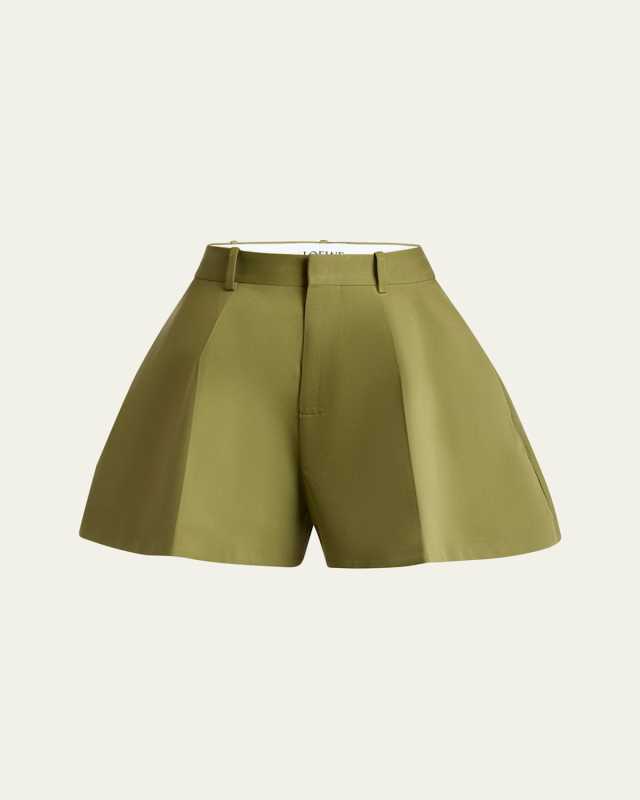 Trapeze Flared Mini Shorts
